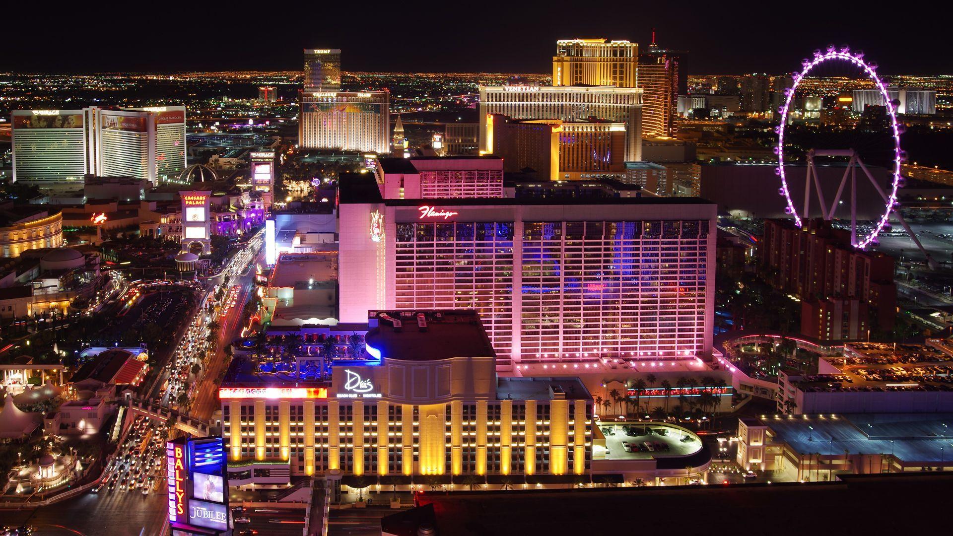 Las Vegas Strip at night 2K Wallpapers