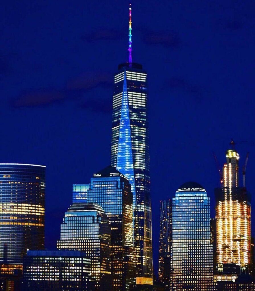 Tonight Change the color of One World Trade Center’s spire from