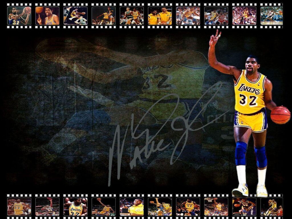 Magic Johnson LA Lakers Signed Wallpapers