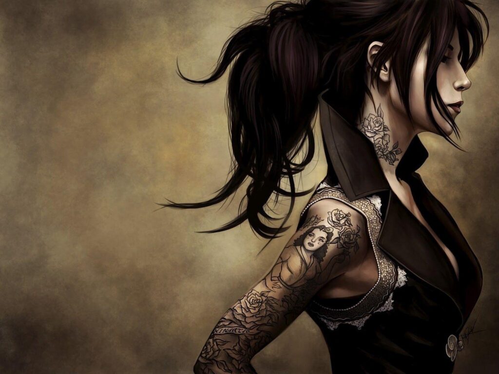 Women, Drawing, Kat Von D Wallpapers 2K | Desk 4K and Mobile Backgrounds