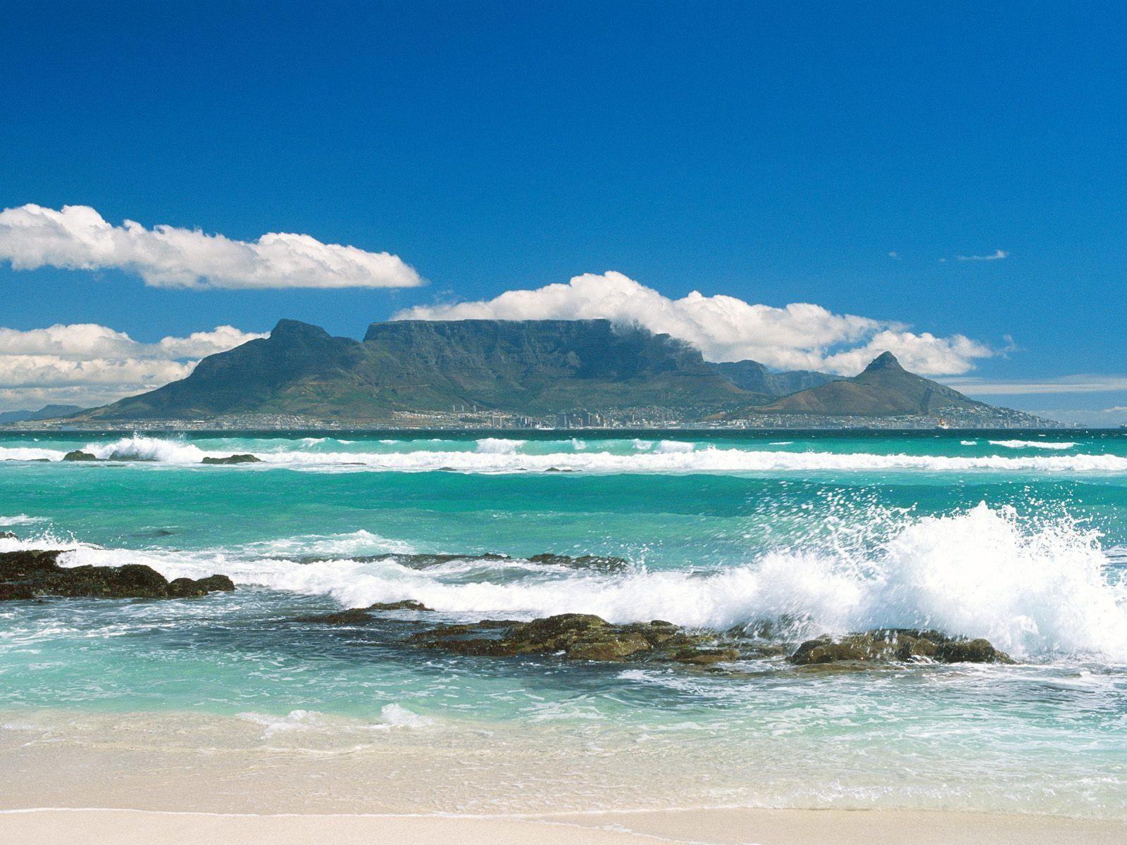 Coastline View of Table Mountain | South Africa wallpapers and