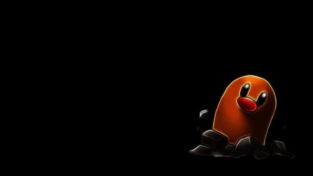 Pokemon fractalius brown diglett worm black backgrounds