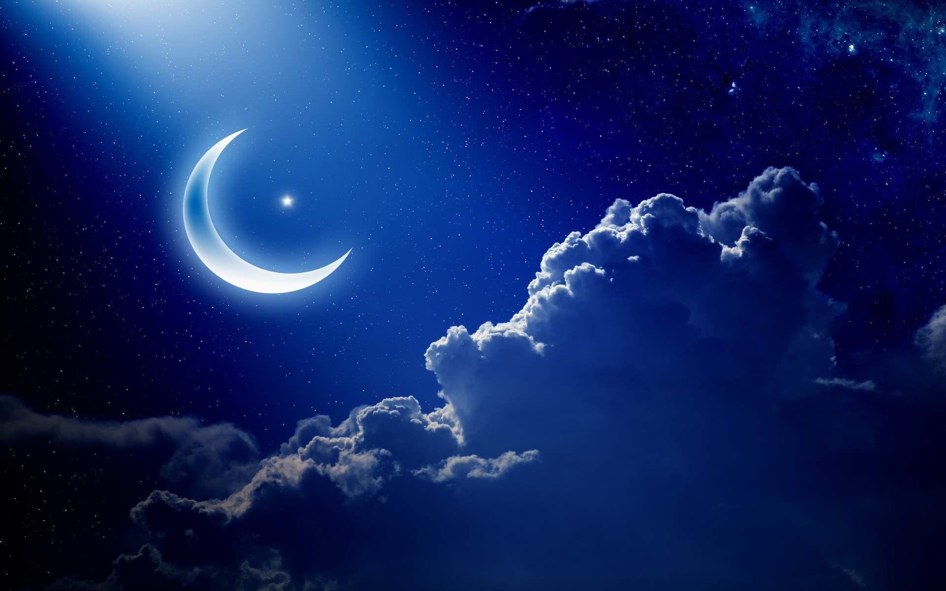 Crescent Moon Wallpapers for desk 4K in high resolution download We