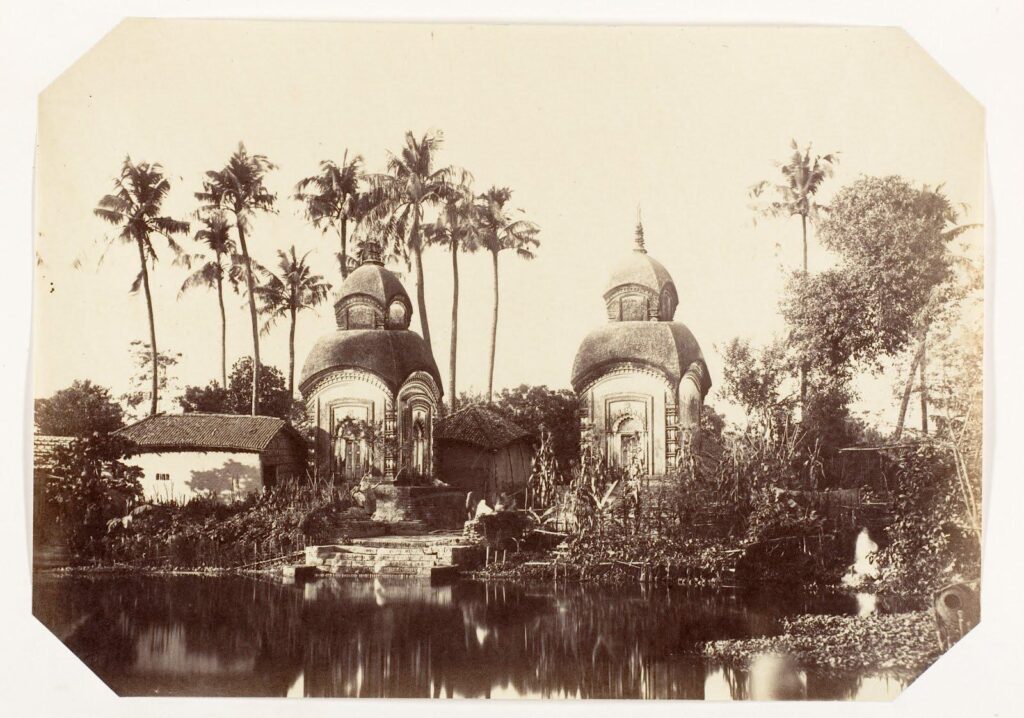 Vintage Photograph of Temples in the Suburbs of Calcutta