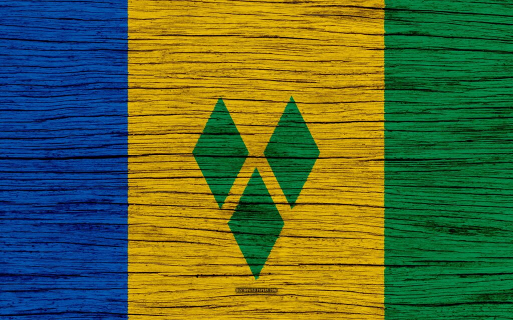 Download wallpapers Flag of Saint Vincent and the Grenadines, k