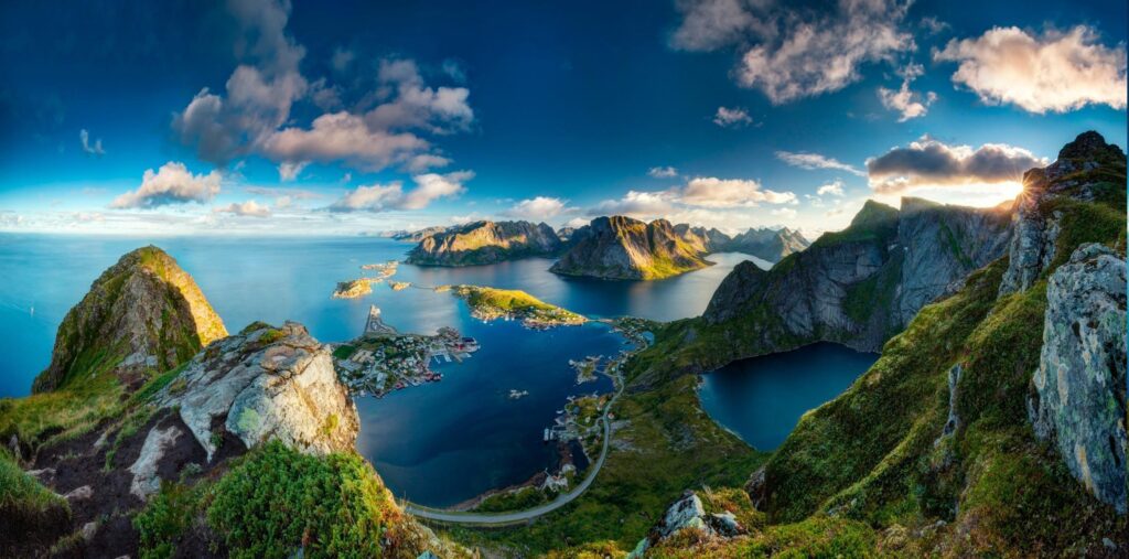 Sun, Mountain, Landscape, Sea, Nature Norway Wallpapers
