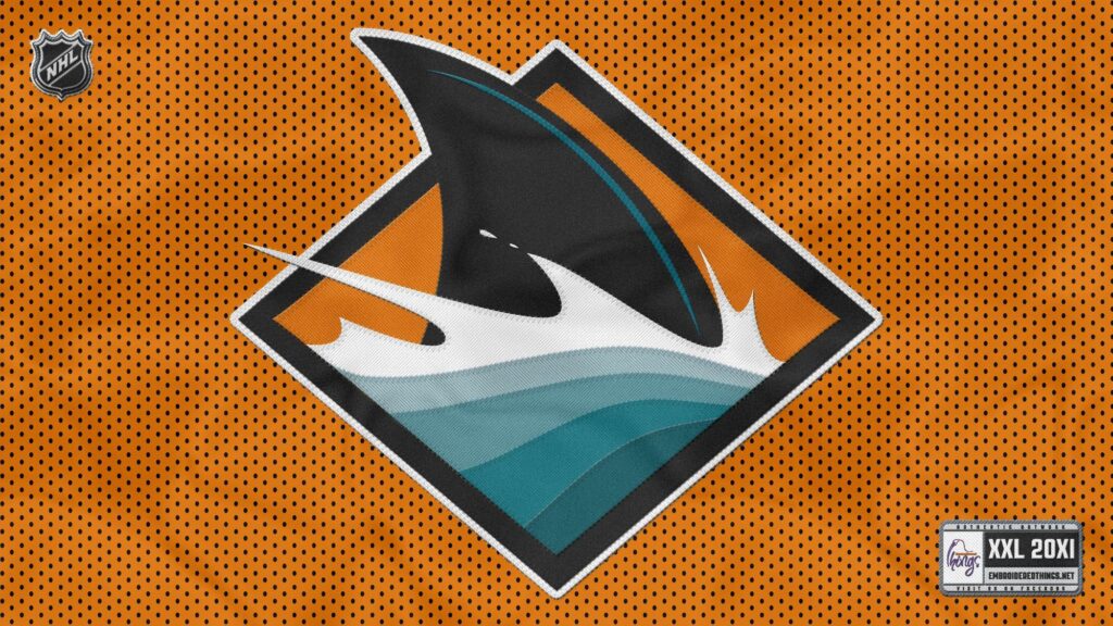 NHL San Jose Sharks Logo Orange wallpapers in Hockey