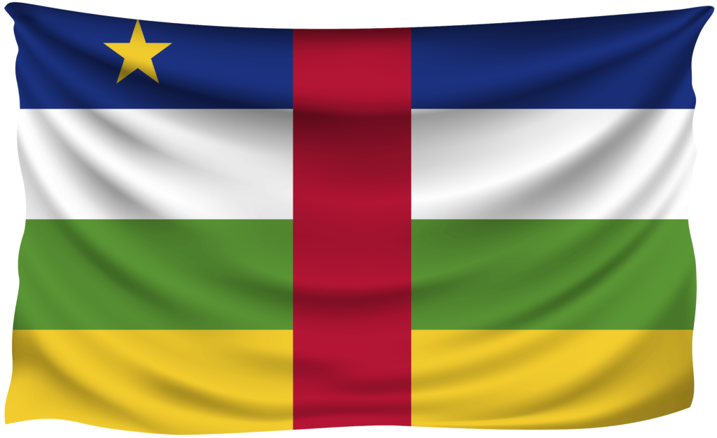 Central African Republic Wrinkled Flag