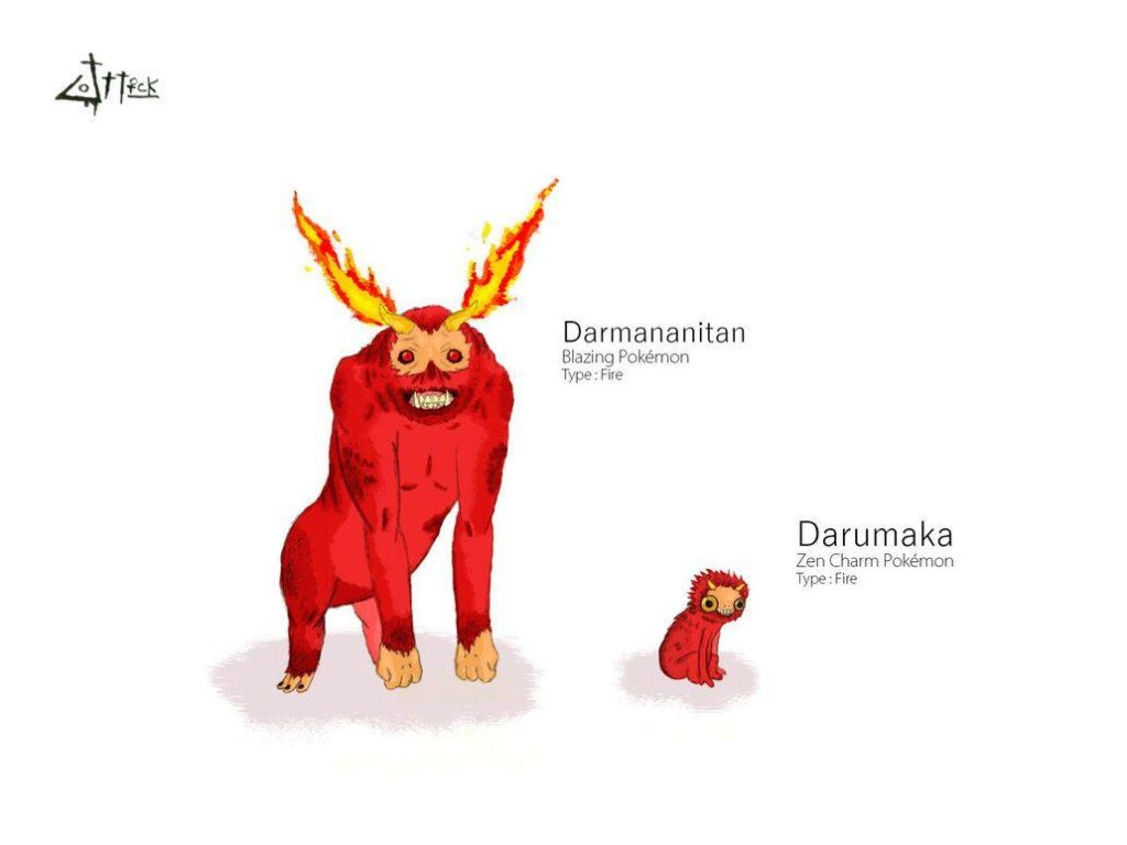 Darmanitan and Darumaka by Dr