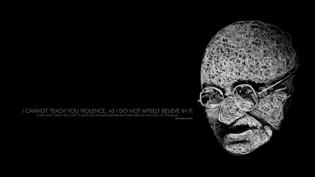 Gandhi Quotes Wallpapers Mahatma Gandhi Quote In Black Backgrounds