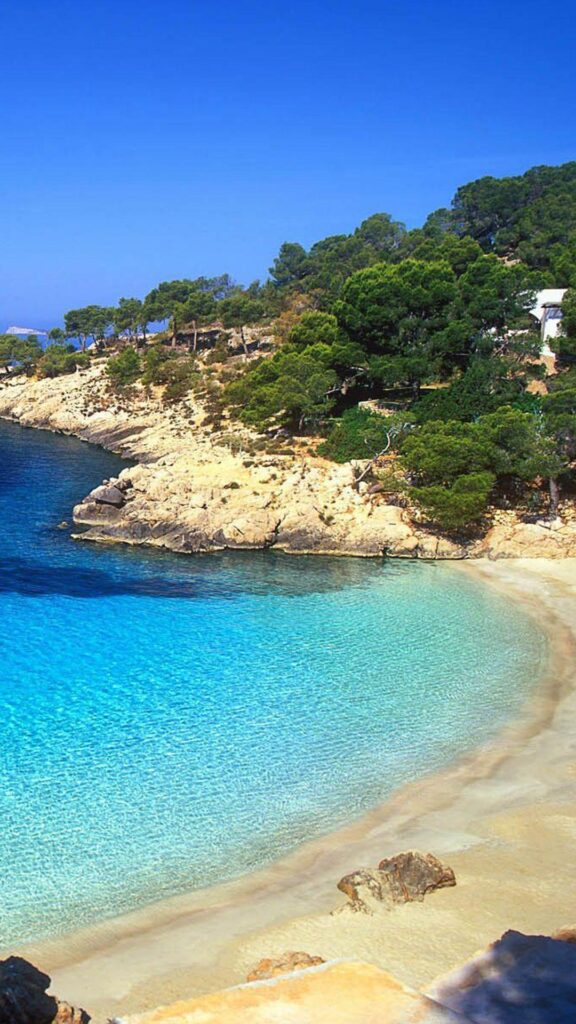 Ibiza Beach Landscape iPhone Plus 2K Wallpapers | iPod Wallpapers