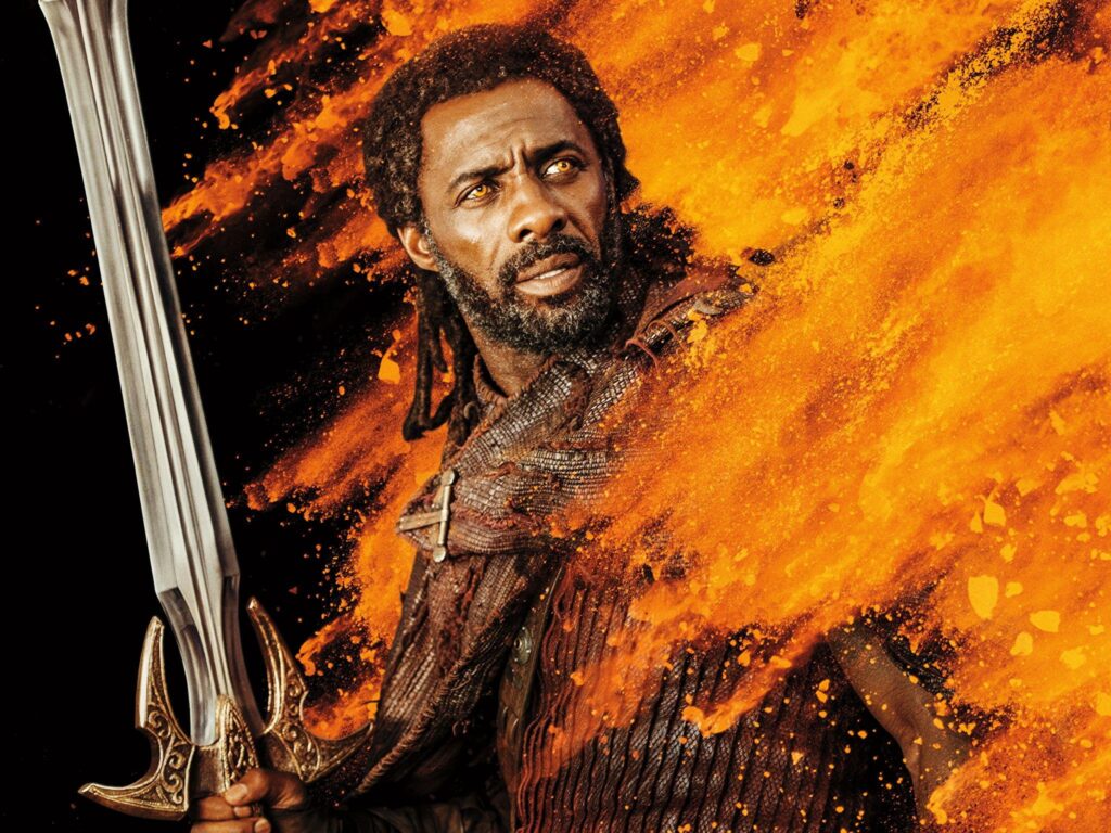 Pictures Thor Ragnarok Swords Men Idris Elba Negroid