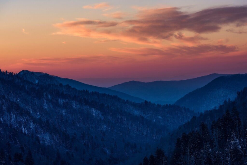 Morton Overlook Sunset, Great Smoky Mountain National Park HD