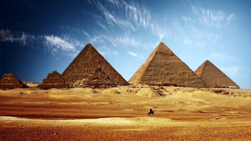 Landscapes nature architecture Egypt ancient Giza pyramids land