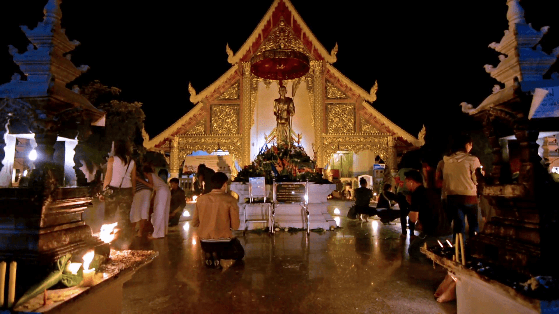 Chiang Mai, Thailand circa February Thai people praying and