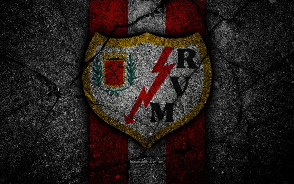 Download wallpapers k, FC Rayo Vallecano, logo, Segunda Division