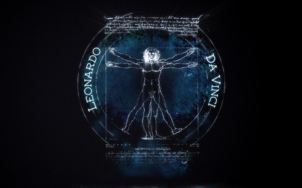 Design vitruvian man leonardo da vinci wallpapers