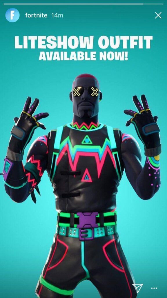 Fortnite on Twitter Glow away the competition! New Liteshow Outfit