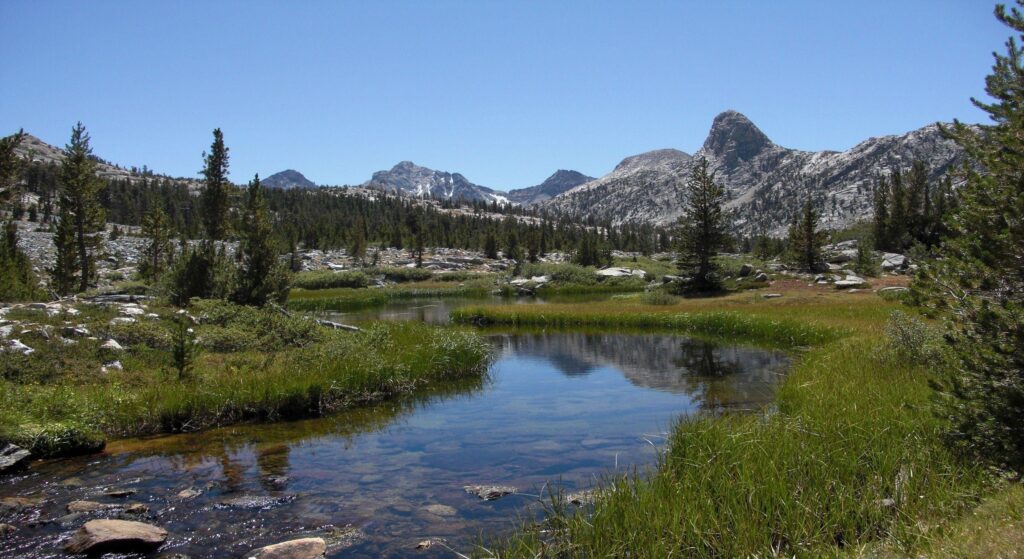 Mountain Kings Canyon National Park California Land Grass Blue