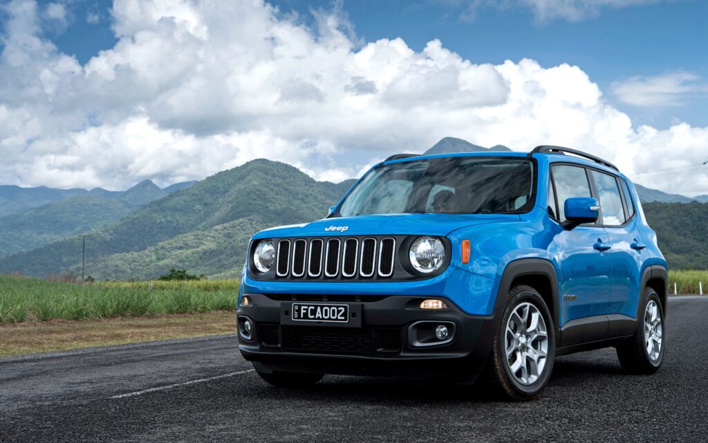 Wallpapers Jeep Renegade Light Blue Cars