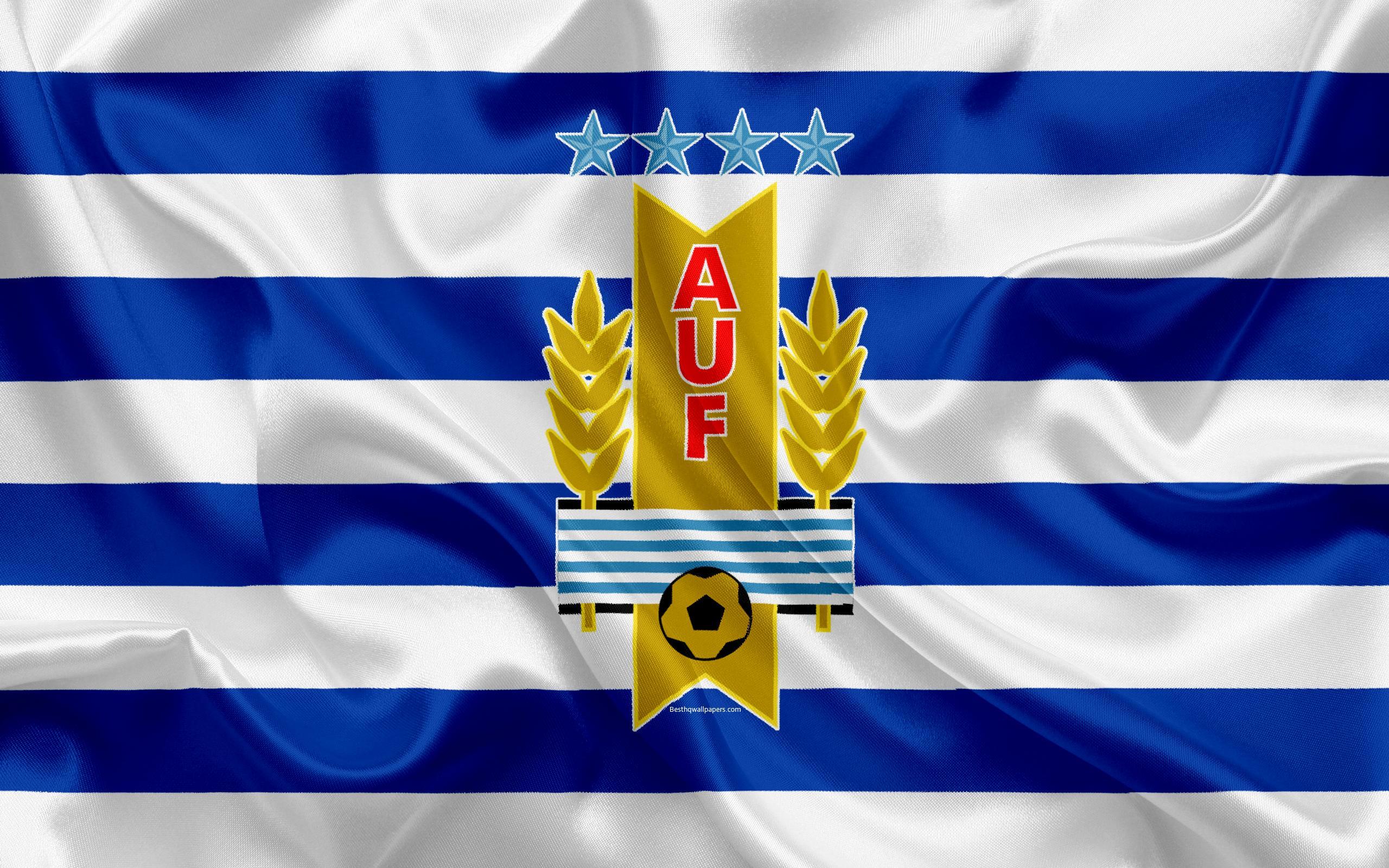 Download wallpapers Uruguay national football team, logo, emblem