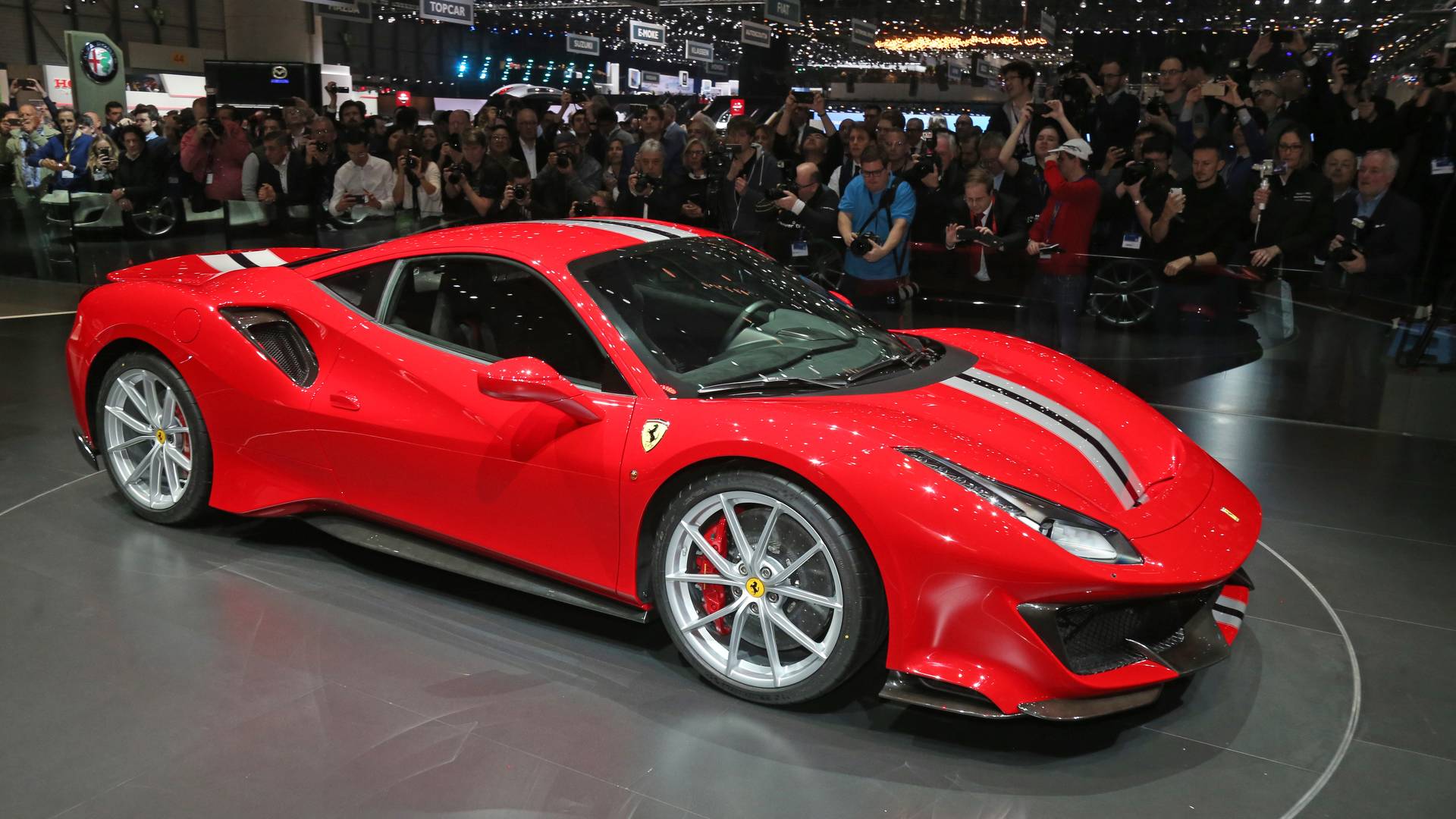 Ferrari Pista makes public debut