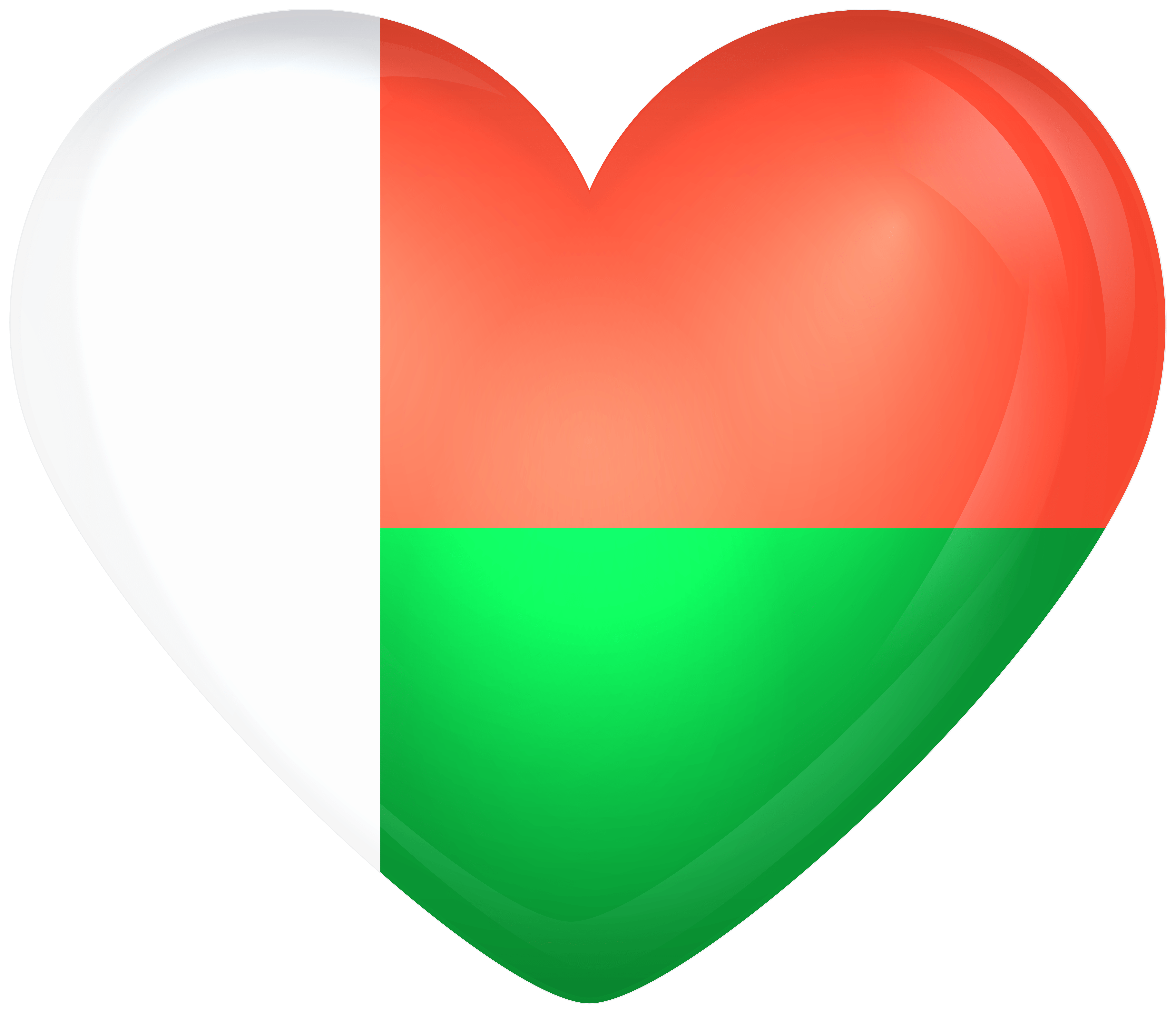 Madagascar Large Heart Flag