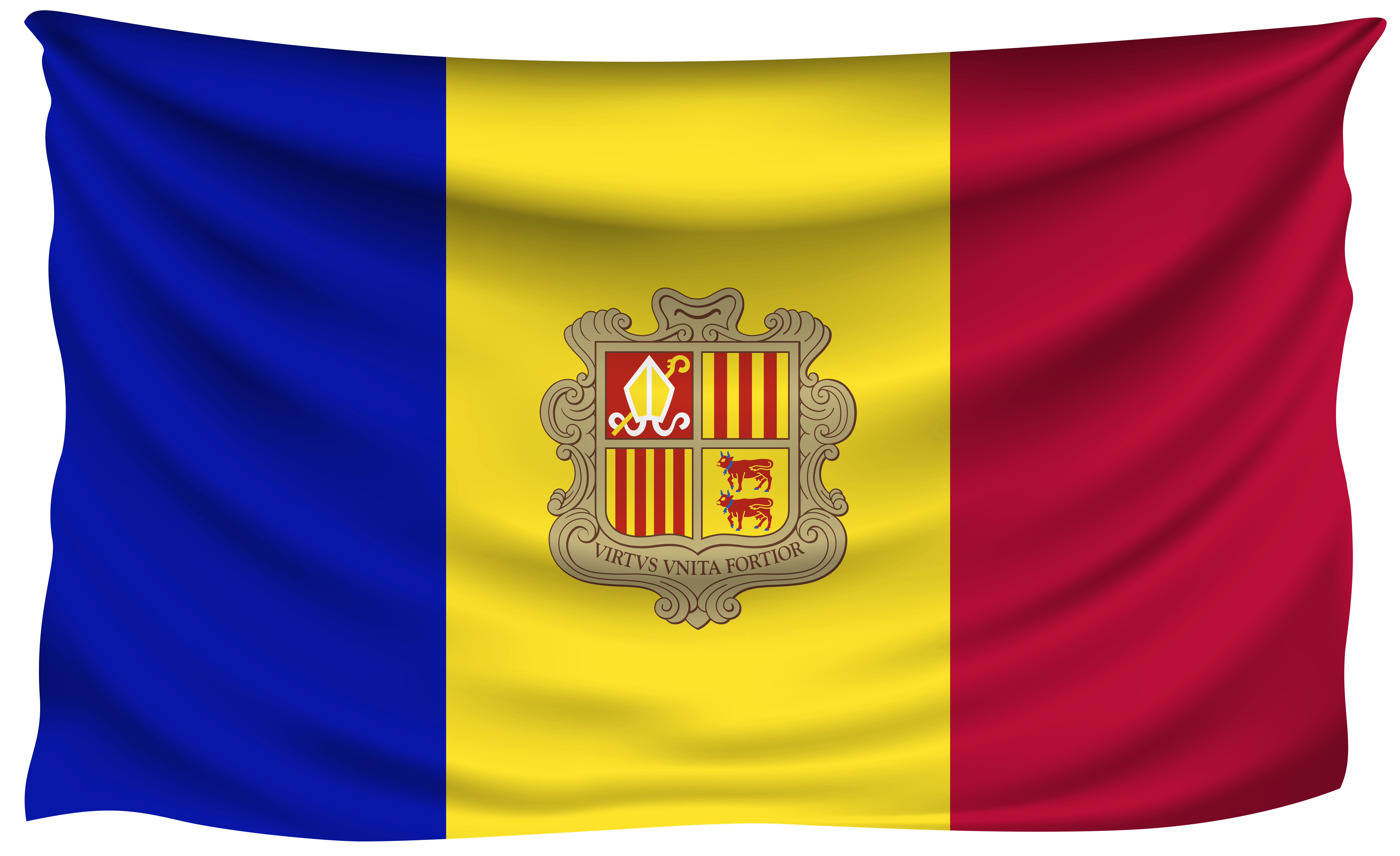 Andorra Wrinkled Flag
