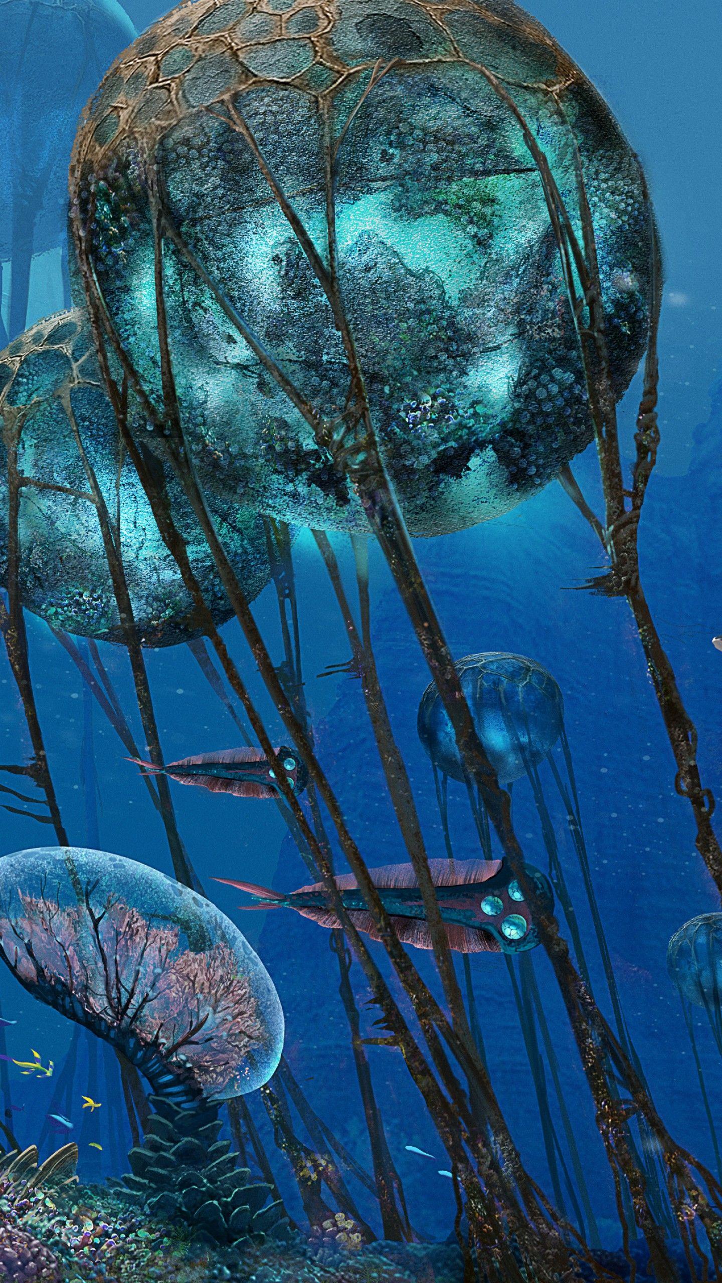 Wallpapers Subnautica, screenshot, underwater, k, Games
