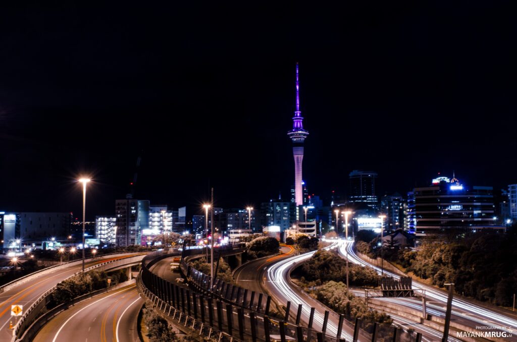 Wallpapers city, cityscape, night, clouds, skyline, skyscraper