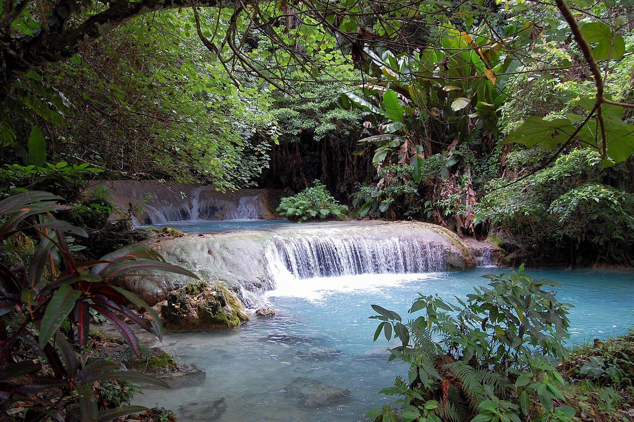 Waterfalls Mele Cascades Blue Waterfall Vanuatu Melee Desktop