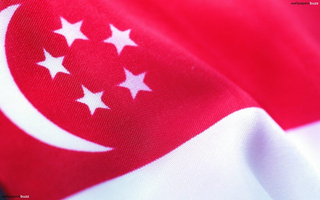 The flag of Singapore 2K Wallpapers