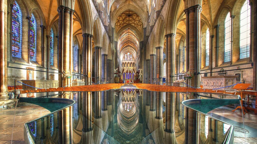Reflection Ceiling Of The Church Wallpapers Free