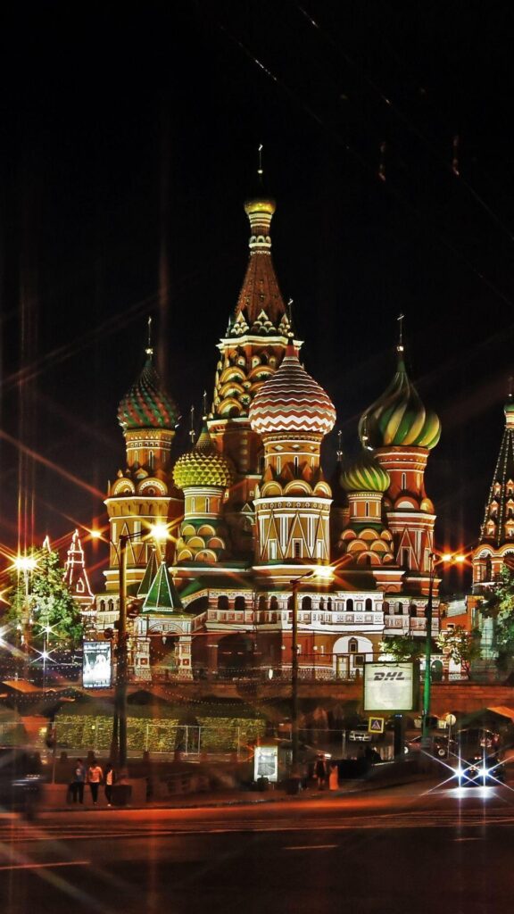 Moscow Russia Red Square Light Evening