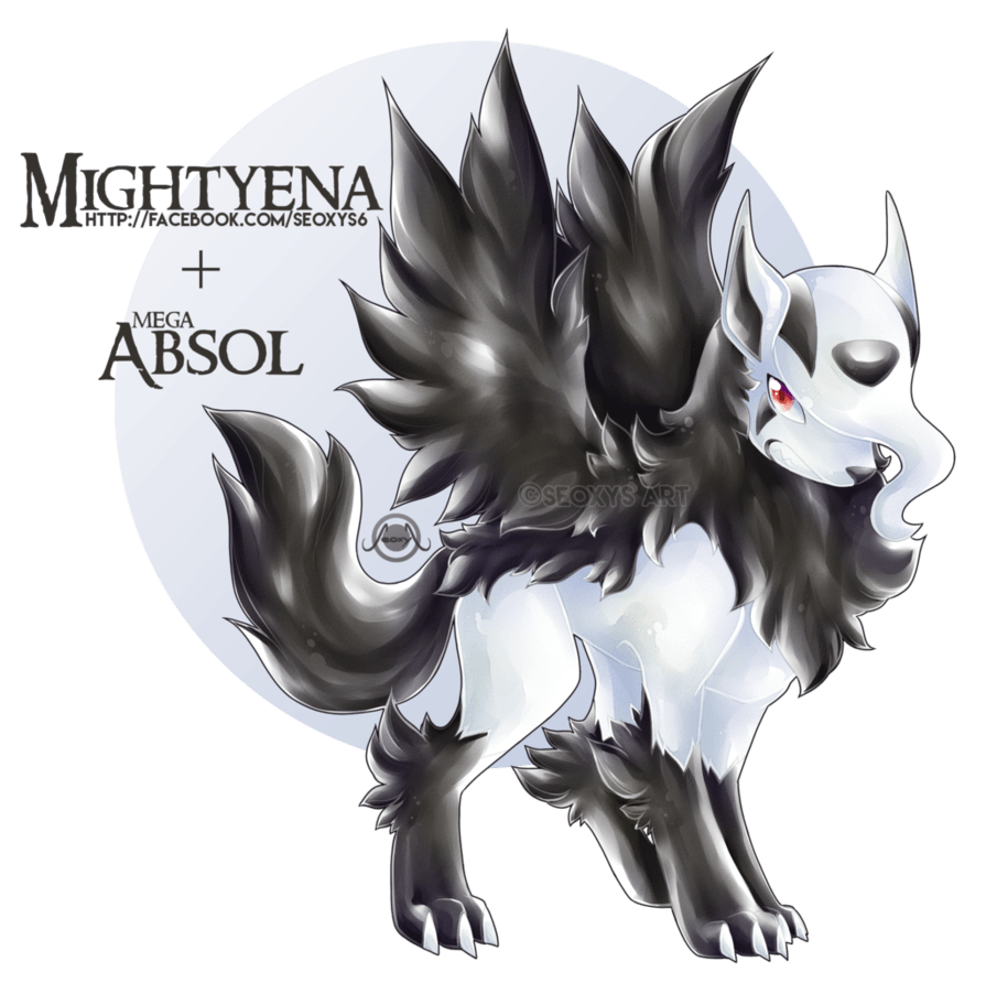 Mightyena X Mega Absol by Seoxys