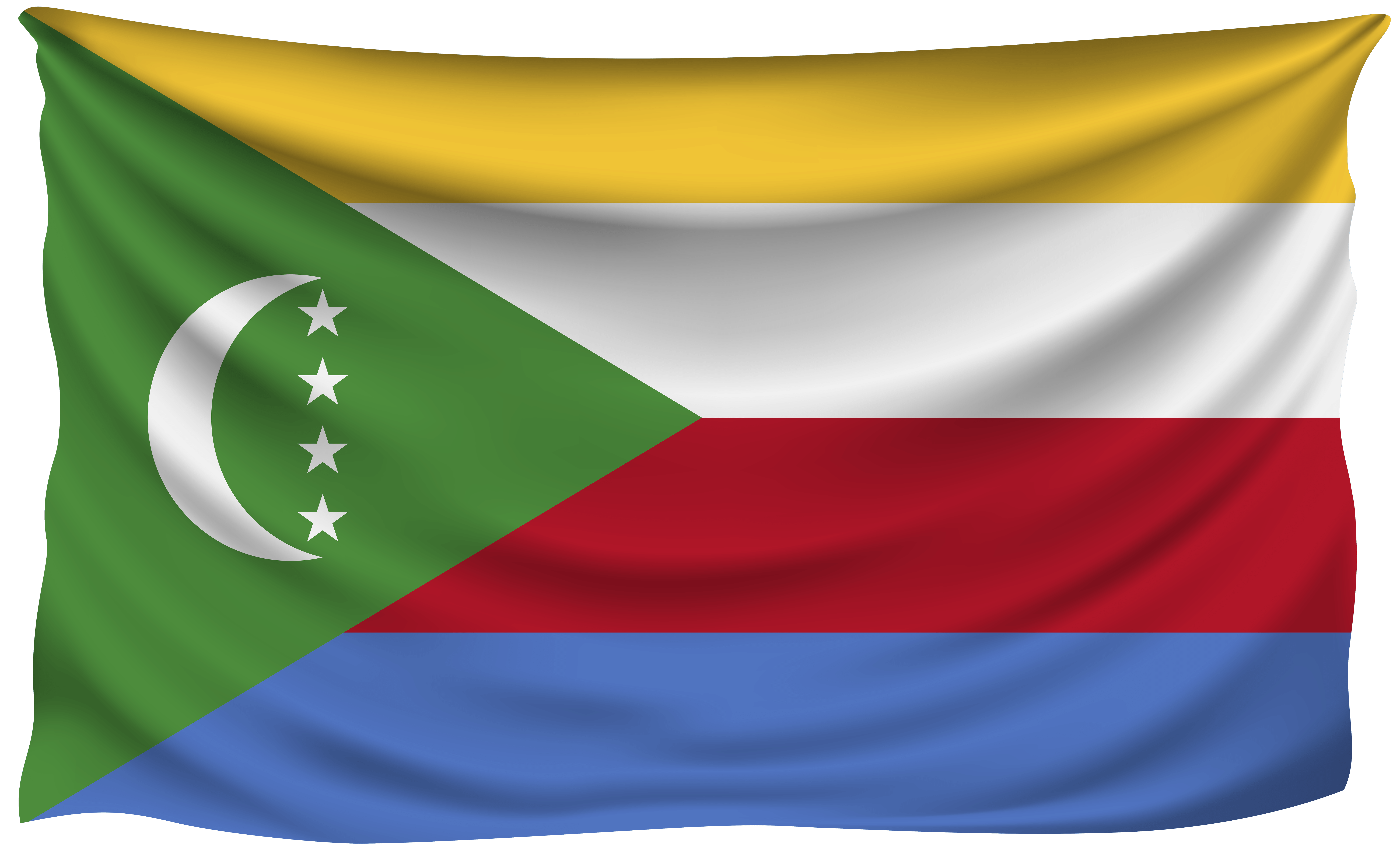 Comoros Wrinkled Flag