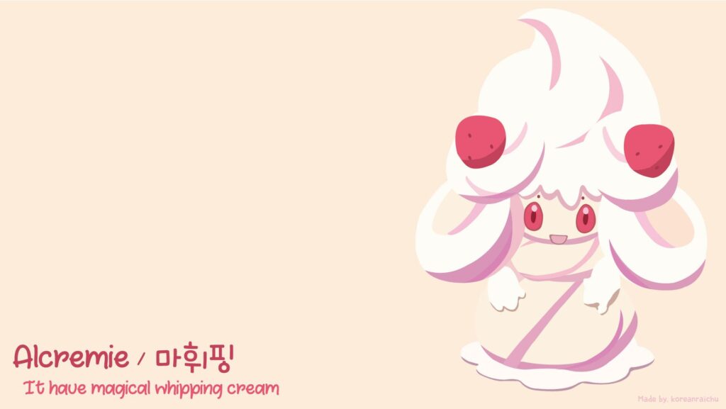 OC I made Alcremie wallpaper It’s Korean name is ‘마휘핑’, read