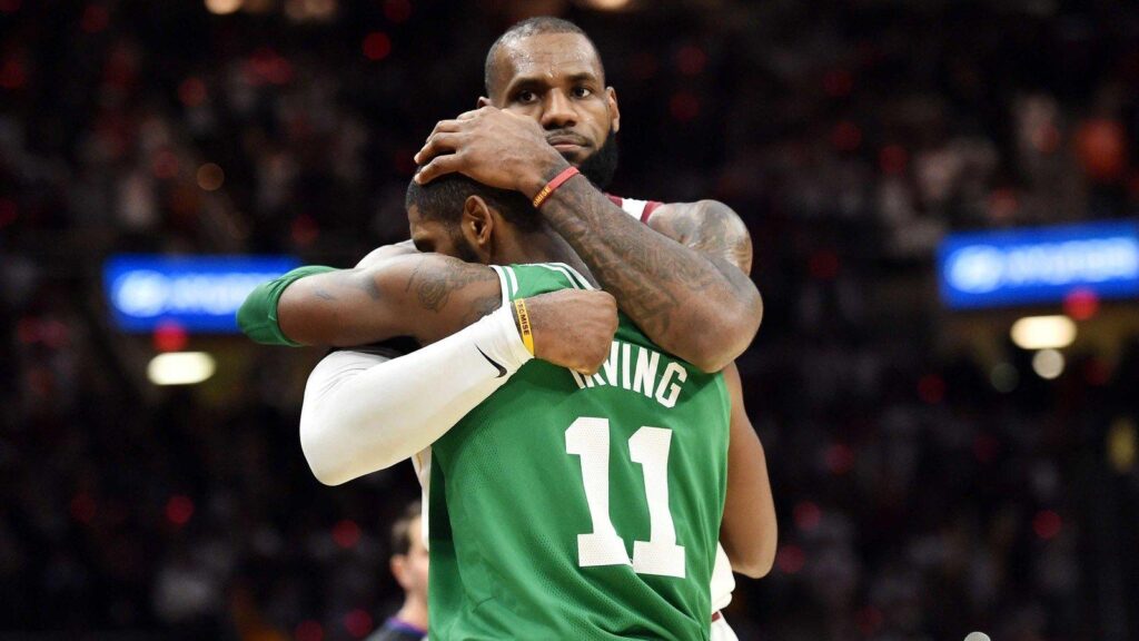 WATCH LeBron James, Kyrie Irving hug it out after game
