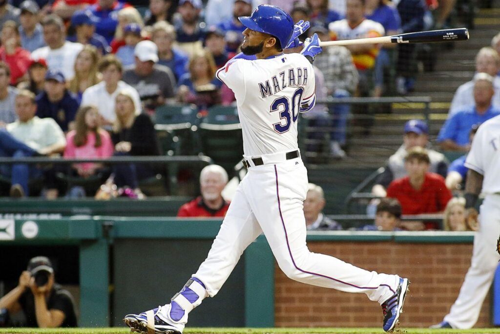 Nomar Mazara and the Rangers crowded outfield