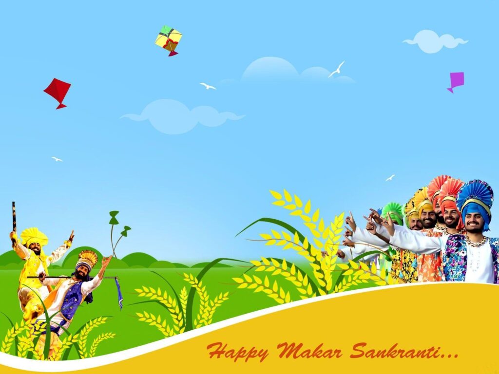 Happy Makar Sankranti Greetings Indian Festival 2K Wallpaper