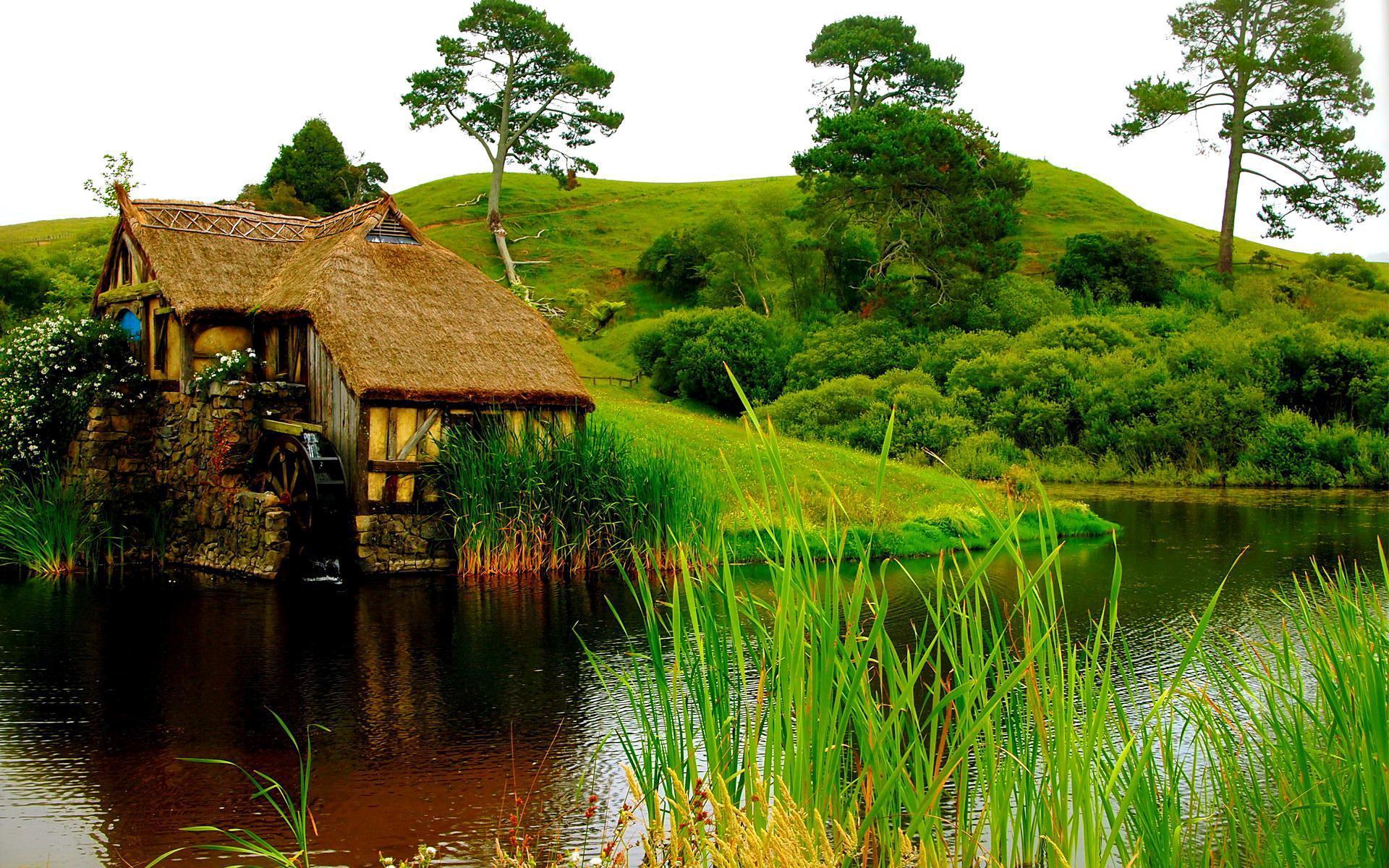 House On The Riverbank 2K desk 4K wallpapers Widescreen High