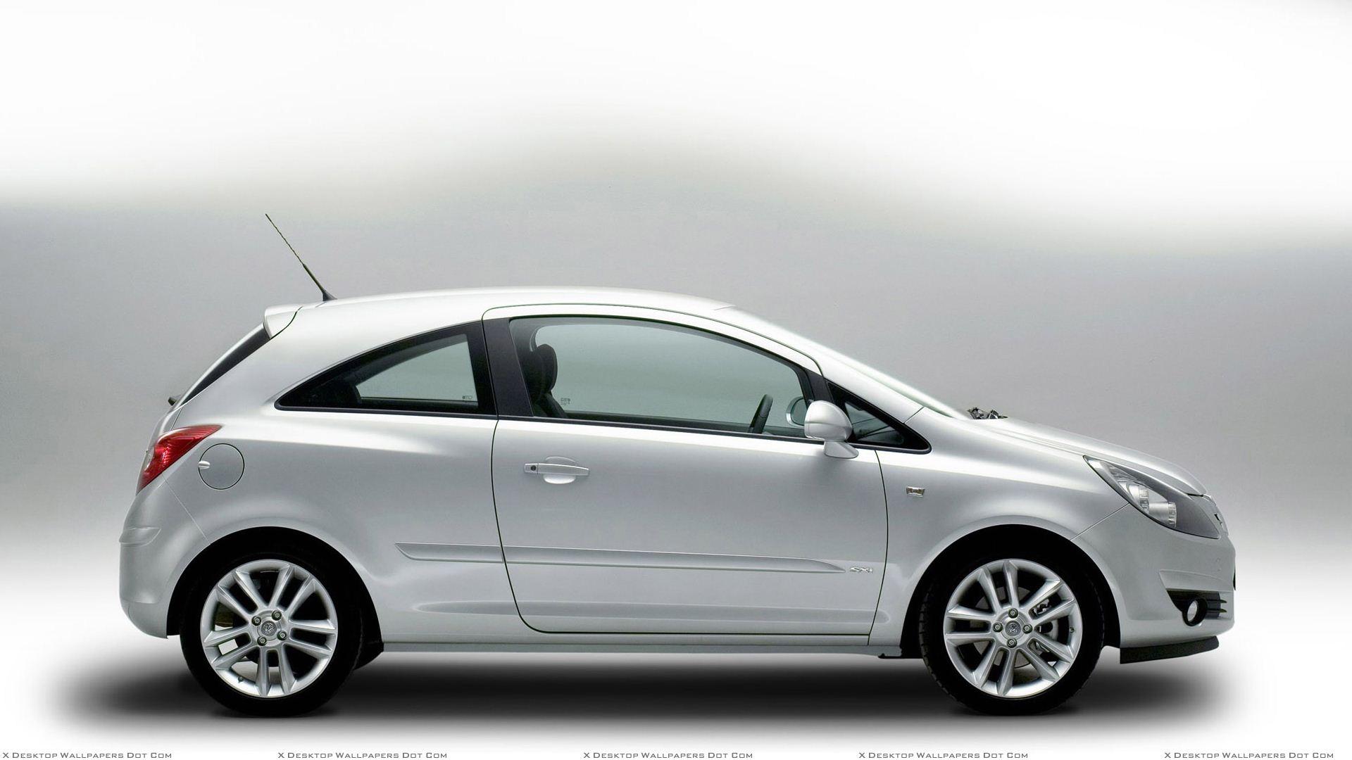Side Pose Of Vauxhall Corsa In Silver Wallpapers