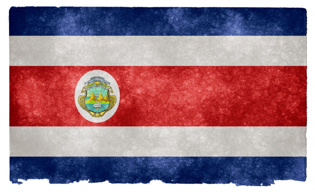 Costa Rica Grunge Flag 2K Wallpapers