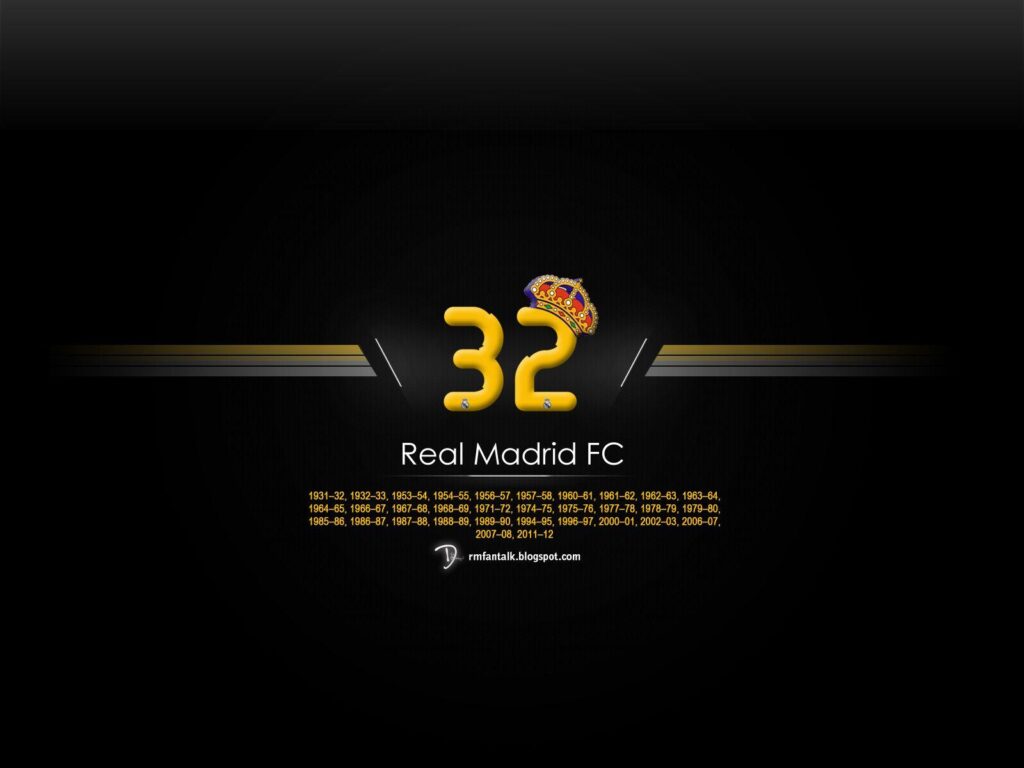 Real Madrid | La Liga titles black Minimal Desktop