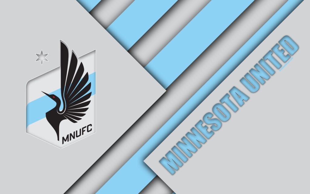 Download wallpapers Minnesota United FC, material design, k, logo
