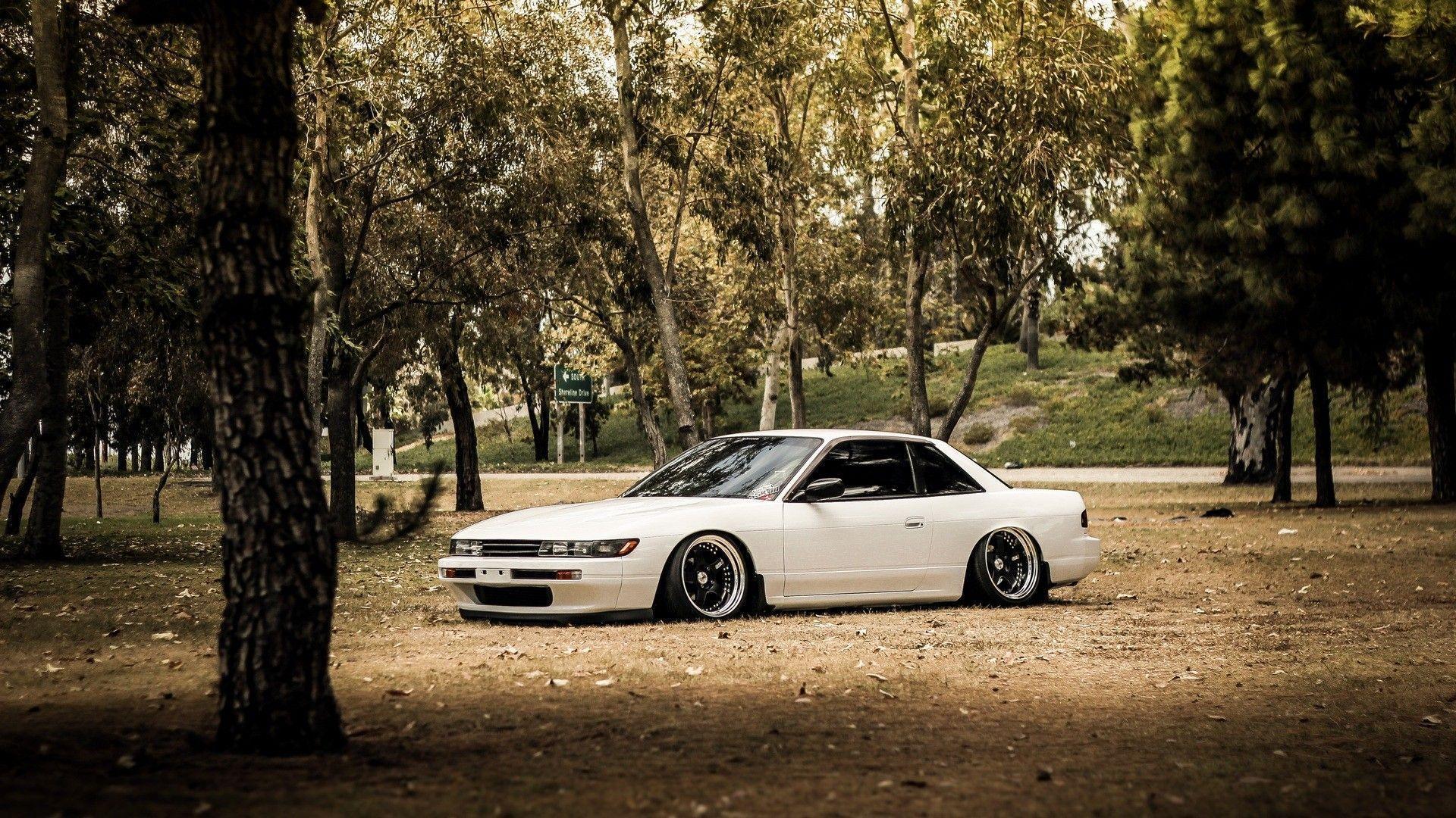Forest cars tuning white cars tuned Nissan Silvia S stance jdm