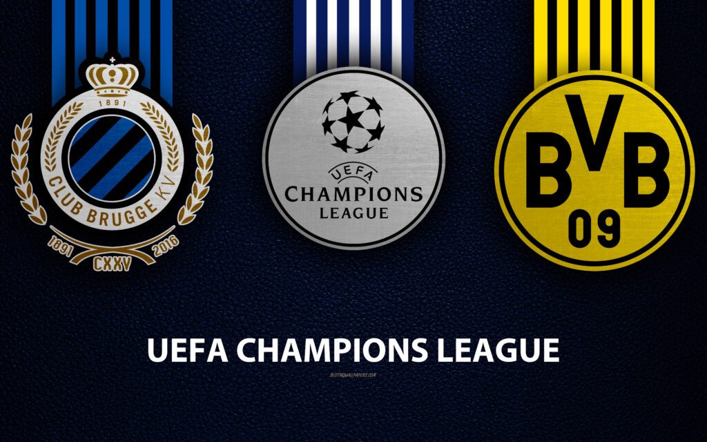 Download wallpapers Club Brugge KV vs Borussia Dortmund, k, leather