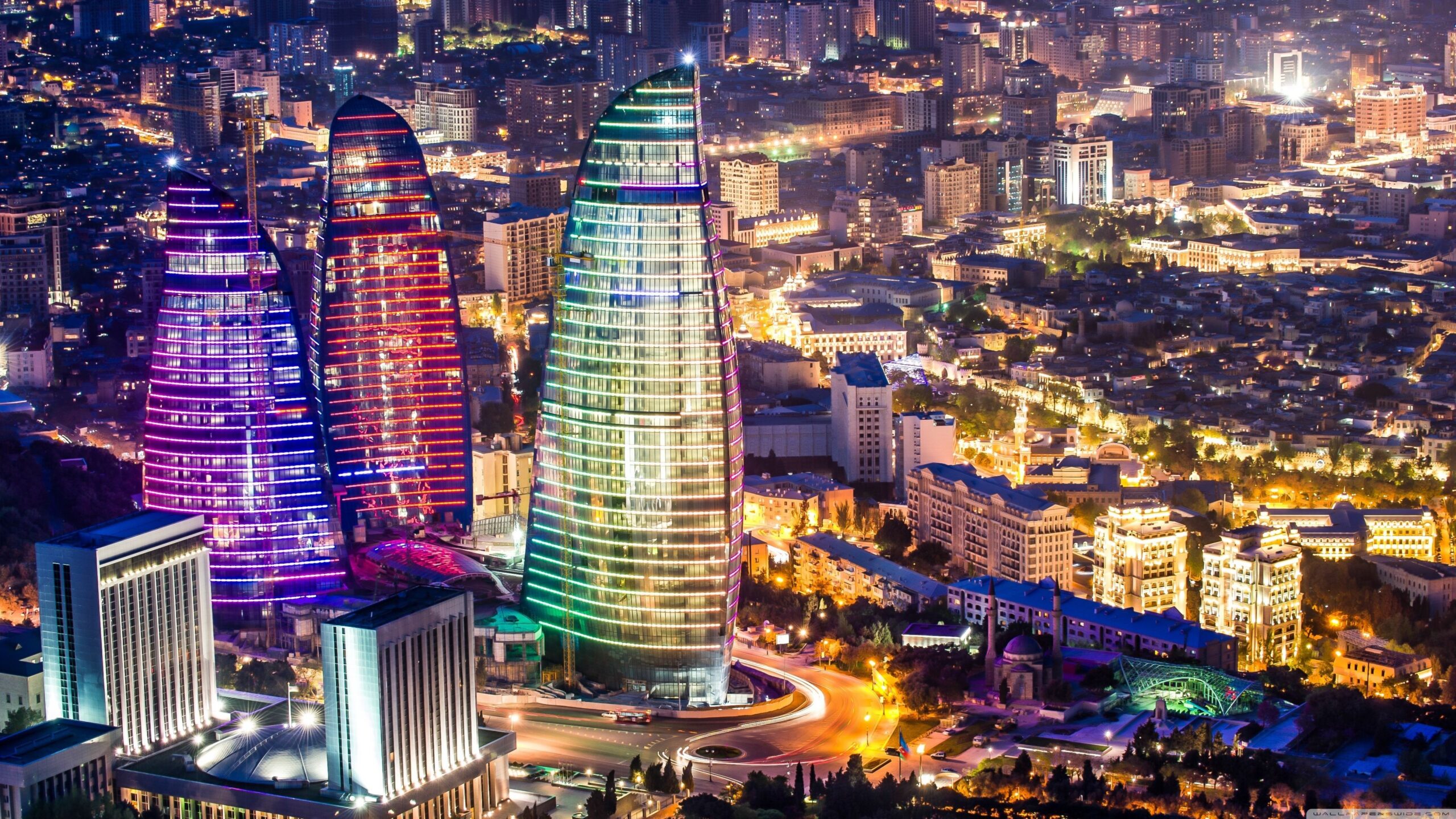 Flame Towers, Baku, Azerbaijan ❤ K 2K Desk 4K Wallpapers for