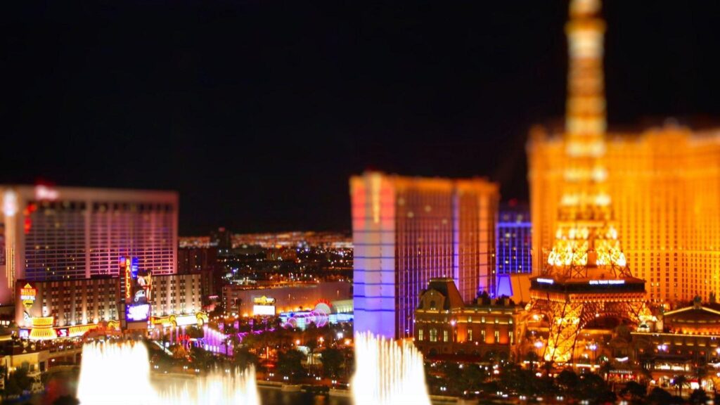 Las Vegas Strip at night 2K Wallpapers