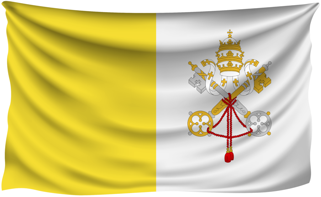 Vatican City Wrinkled Flag